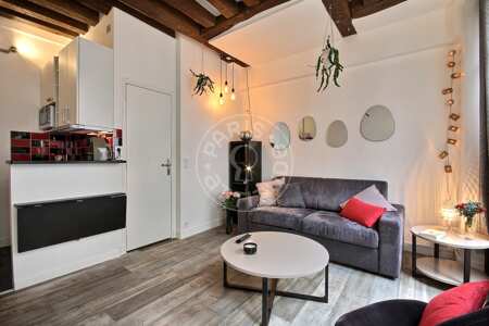 Salón Estudio amueblado - 19m²  - Temple - París