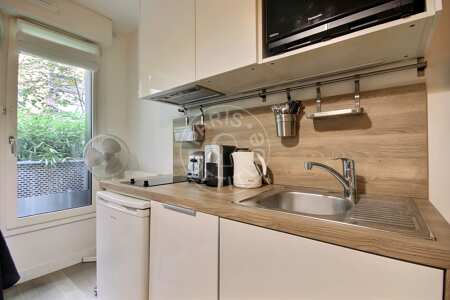Cocina Piso amueblado - 32m²  - 1 dormitorio - Alésia - París