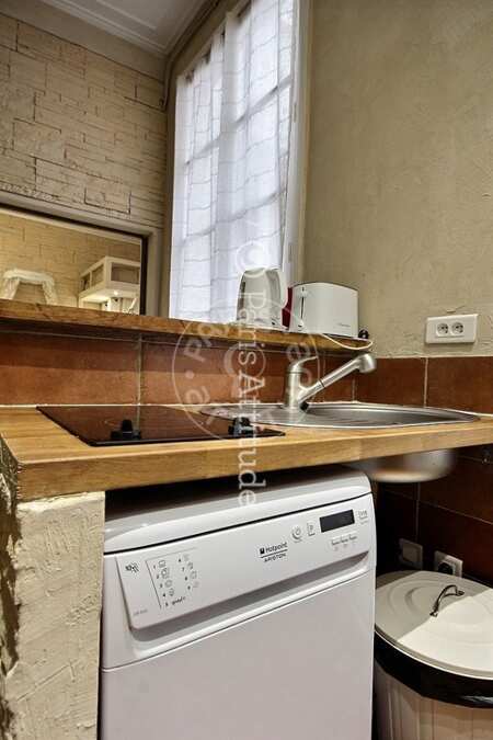 Cuisine Studio alcove meublé - 31m²  - Latin / Saint-Michel - Paris