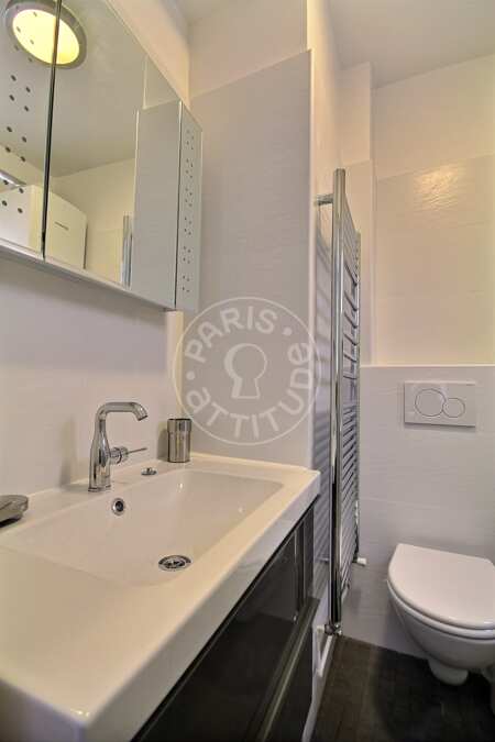 Badezimmer Möblierte wohnung - 28m²  - 1 Zimmer - Tour Eiffel - Paris