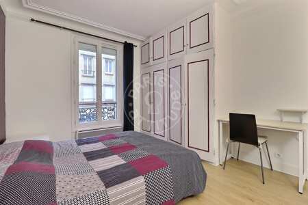 Bedroom Furnished apartment - 40m²  - 2 bedrooms - Plaisance / Pernety - Paris