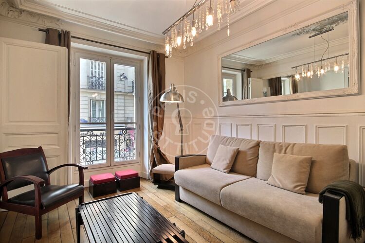 Living room - Furnished 1 bedroom - Paris 75007 - 12872