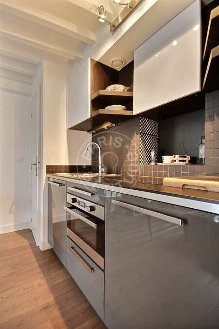 Cuisine Studio alcove meublé - 26m²  - Grands Boulevards / Bonne Nouvelle - Paris