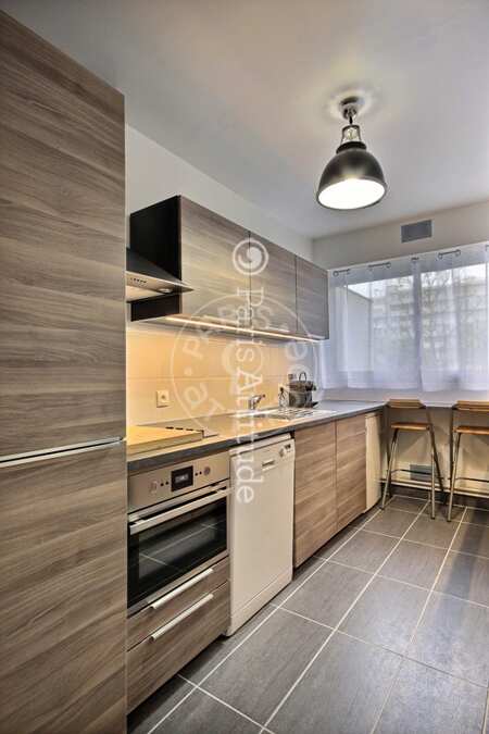 Kitchen Furnished apartment - 70m²  - 2 bedrooms - Auteuil - Paris