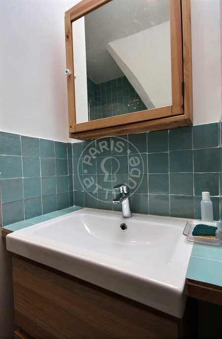 Baño Piso amueblado - 45m²  - 1 dormitorio - Latin / Saint-Michel - París