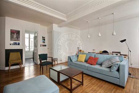 Living room Furnished apartment - 60m²  - 1 bedroom - Grands Boulevards / Bonne Nouvelle - Paris