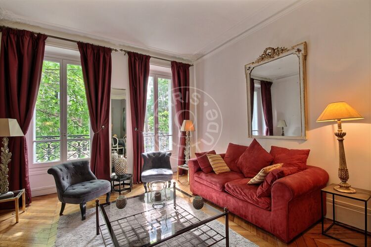 Living room - Furnished 2 bedrooms - Paris 75007 - 12899