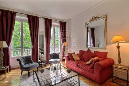 Living room Furnished apartment - 73m²  - 2 bedrooms - Invalides - Paris