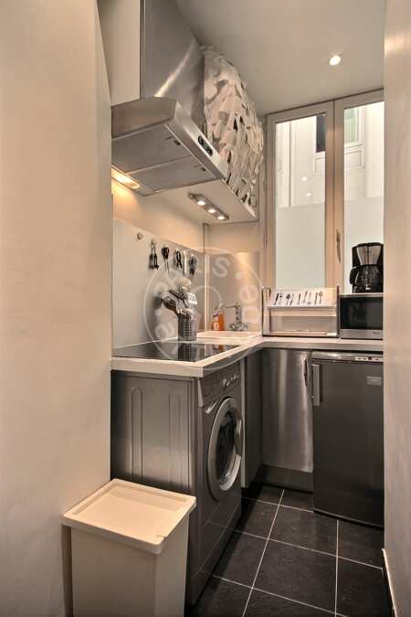 Cuisine Appartement meublé - 34m²  - 1 chambre - Jules Joffrin - Mairie du 18ème - Paris