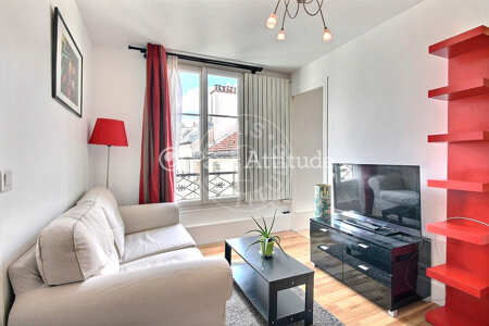 Living room Furnished studio alcove - 25m²  - Bastille - Paris