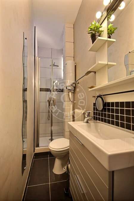Casa de banho Apartamento mobilado - 30m²  - 1 quarto - Auteuil - Paris