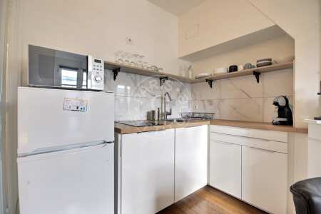 Küche Möblierte alkovenwohnung - 25m²  - Bourse - Paris