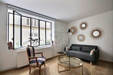 Sala Duplex mobilado - 32m²  - 1 quarto - Place Monge - Paris