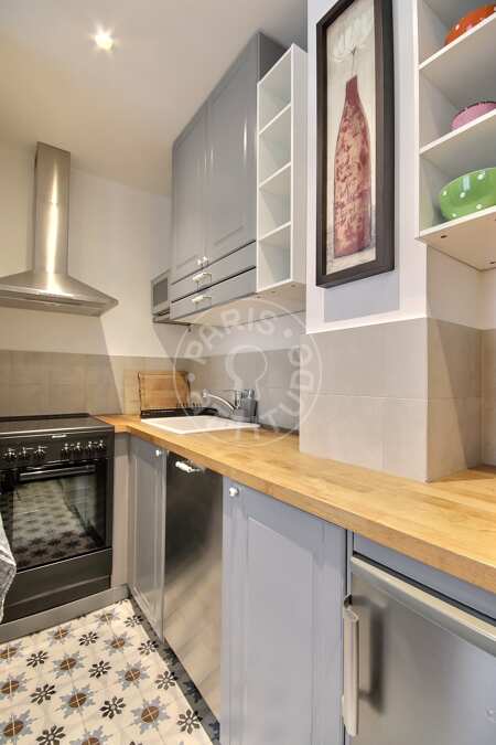 Cuisine Appartement meublé - 34m²  - 1 chambre - Centre George Pompidou - Paris