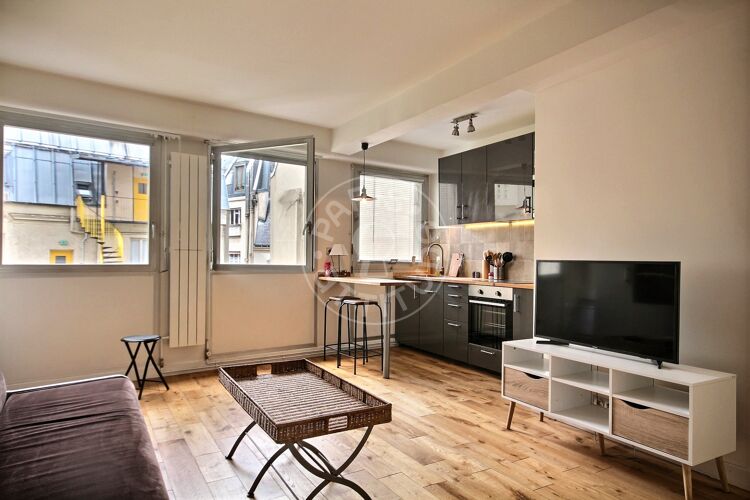 Living room - Furnished studio - Paris 75017 - 12969