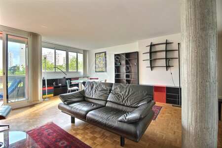 Salón Piso amueblado - 84m²  - 1 dormitorio - Les Gobelins - París