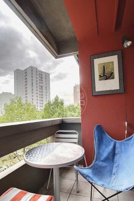 Balcón Piso amueblado - 84m²  - 1 dormitorio - Les Gobelins - París