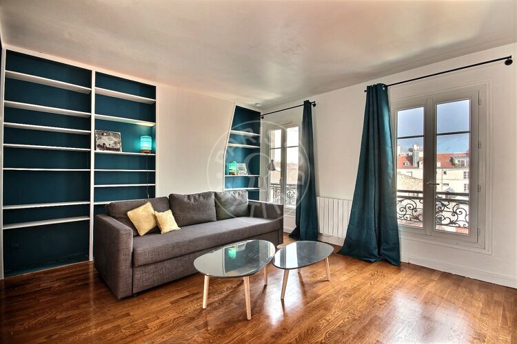 Living room - Furnished 2 bedrooms - Paris 75011 - 13008