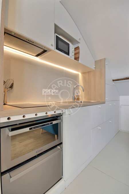 Cucina Appartamento arredato - 21m²  - 1 locale - Saint-Lazare - Parigi