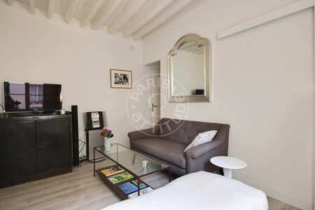 Salon Appartement meublé - 29m²  - 1 chambre - Ecole Militaire / Unesco / Duroc - Paris