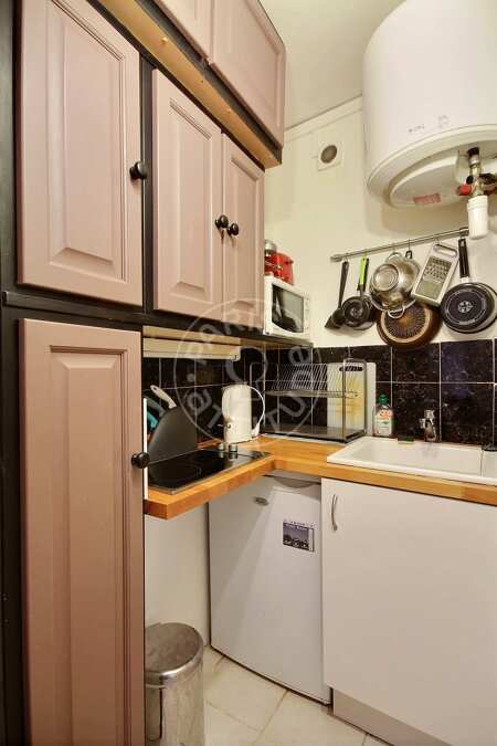 Cuisine Appartement meublé - 20m²  - 1 chambre - Place Monge - Paris