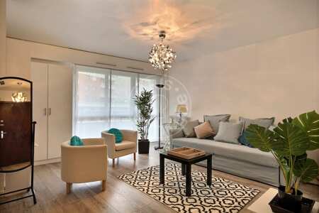 Living room Furnished studio - 33m²  - Pasteur - Paris