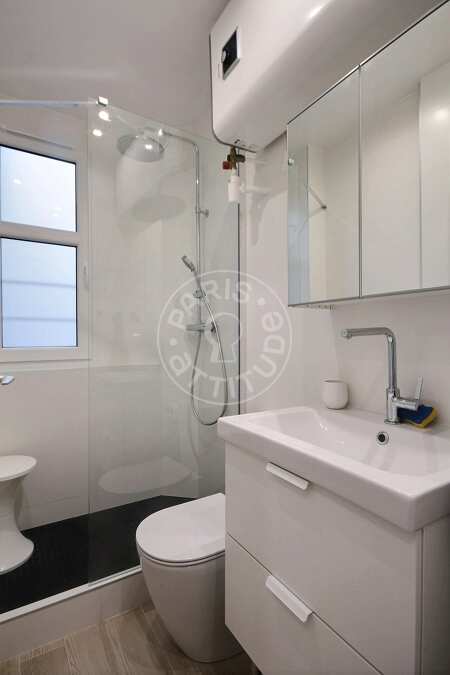 Baño Estudio con alcoba amueblado - 22m²  - Parc André Citroën - París
