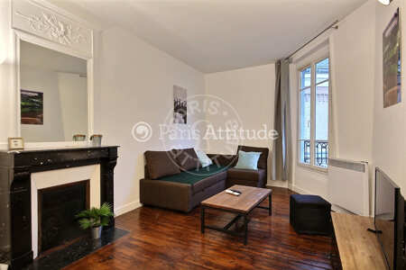 Salon Appartement meublé - 50m²  - 1 chambre - Parc André Citroën - Paris