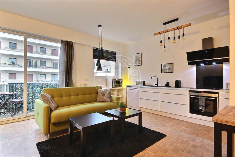Living room - Furnished 1 bedroom - Neuilly-sur-Seine 92200 - 13081