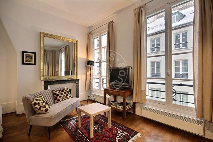 Salon - Studio alcove meublé - Paris 75006 - 13091