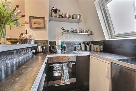 Küche Möblierte wohnung - 27m²  - 1 Zimmer - Montmartre / Place des Abbesses - Paris