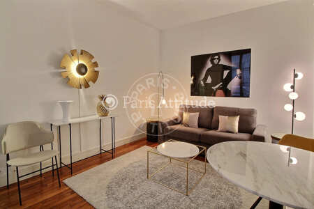 Salon Appartement meublé - 48m²  - 1 chambre - Saint-Germain - Paris