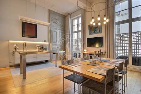 Küche Möblierte wohnung - 195m²  - 3 Zimmer - Saint-Paul - Paris