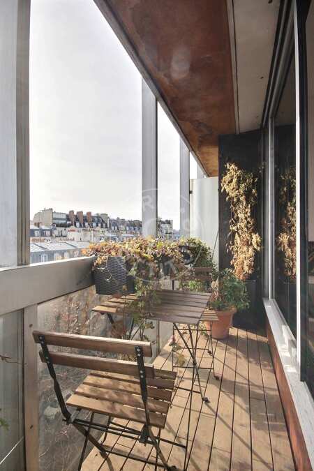 Balkon Möblierte wohnung - 74m²  - 3 Zimmer - Pereire - Paris