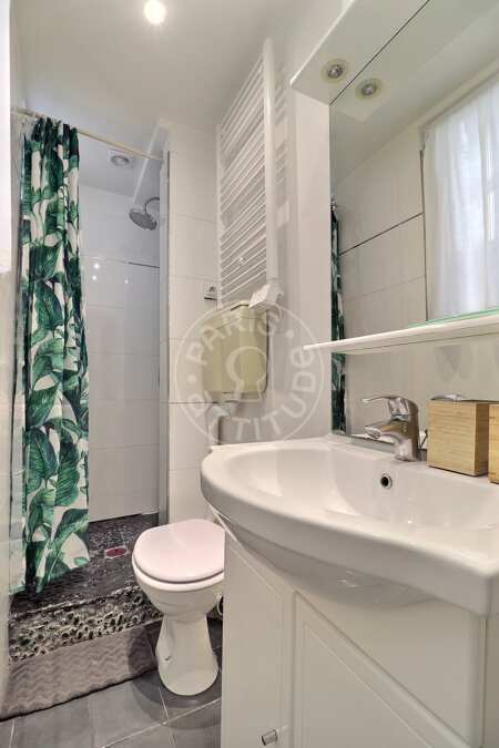 Baño Piso amueblado - 35m²  - 1 dormitorio - Marx Dormoy - París