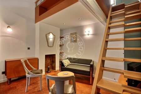 Sala Duplex mobilado - 23m²  - 1 quarto - Saint-Germain - Paris