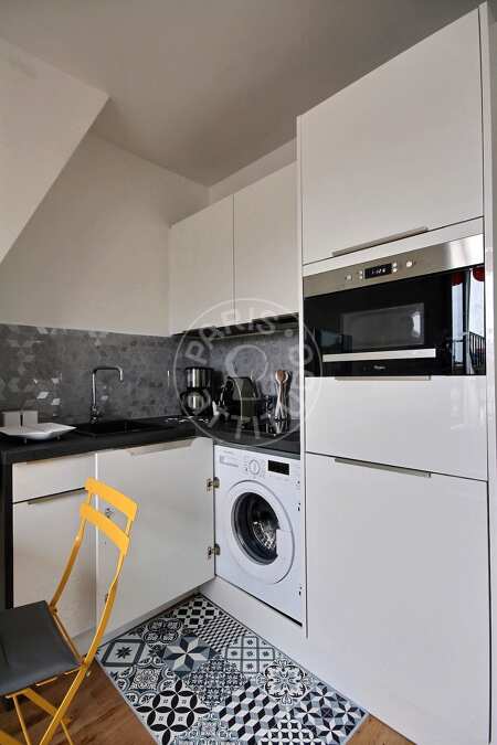 Cozinha Apartamento mobilado - 22m²  - 1 quarto - Arts et Métiers - Paris