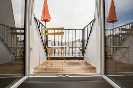 Varanda Apartamento mobilado - 22m²  - 1 quarto - Arts et Métiers - Paris