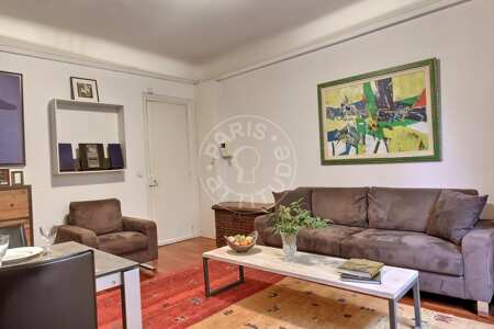 Living room Furnished apartment - 50m²  - 1 bedroom - Tour Eiffel - Paris