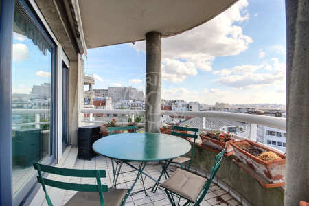 Terraço Apartamento mobilado - 67m²  - 1 quarto - Buttes-Chaumont - Paris