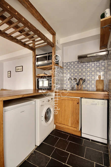 Cozinha Apartamento mobilado - 34m²  - 1 quarto - Saint-Germain - Paris