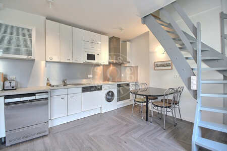 Kitchen Furnished duplex - 38m²  - 1 bedroom - Tour Eiffel - Paris
