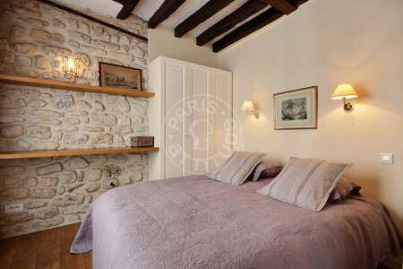 Salon Studio meublé - 18m²  - Ile Saint-Louis - Paris