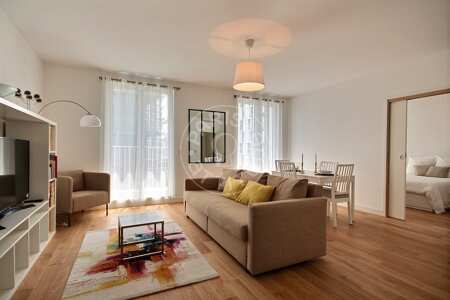 Living room Furnished apartment - 53m²  - 1 bedroom - Batignolles - Paris