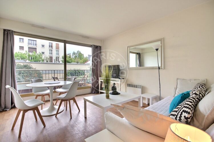 Living room - Furnished 1 bedroom - Paris 75017 - 13207