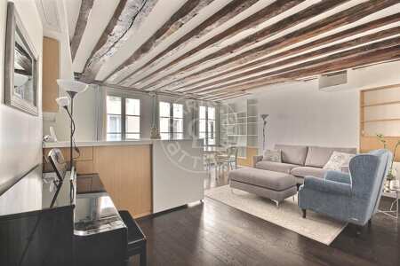 Wohnzimmer Möblierte wohnung - 50m²  - 1 Zimmer - Strasbourg Saint-Denis - Paris