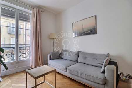 Living room Furnished apartment - 50m²  - 2 bedrooms - Oberkampf - Paris