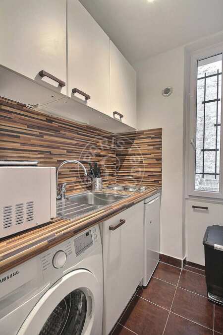 Cozinha Studio mobilado - 24m²  - Oberkampf - Paris