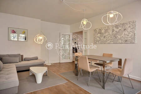 Salon Appartement meublé - 65m²  - 2 chambres - Issy-les-Moulineaux