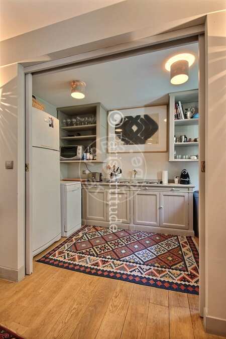 Kitchen Furnished duplex - 105m²  - 3 bedrooms - Saint Placide - Paris
